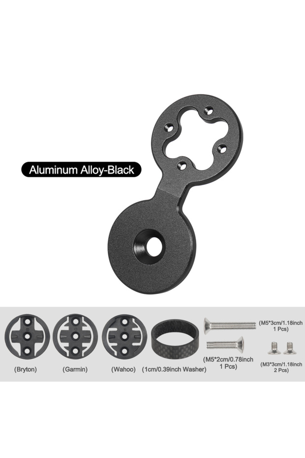 Black TOSEEK MTB Handlebar Integrated Headset Cap Cover With Computer Mount For Gramin Bryton Wahoo
