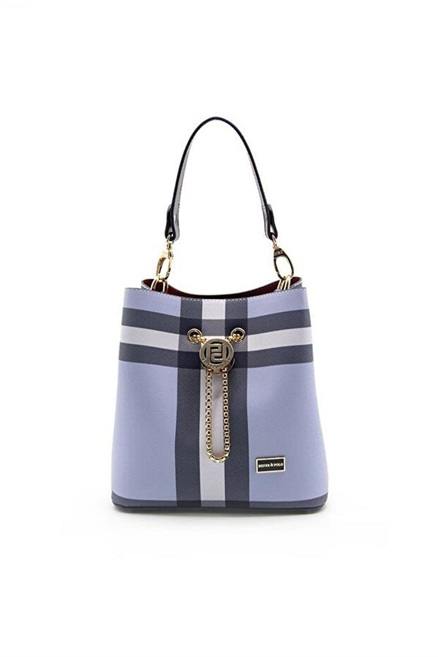 Blue - Navy Blue Plaid Women's Crossbody Bag Sp967