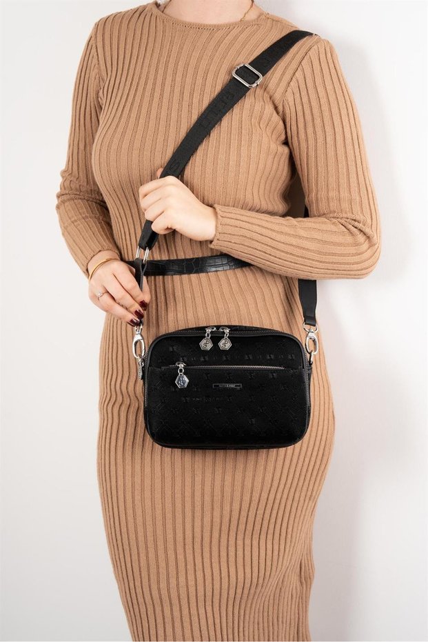 Black - Black Fashion Women's Crossbody Bag Sp1162