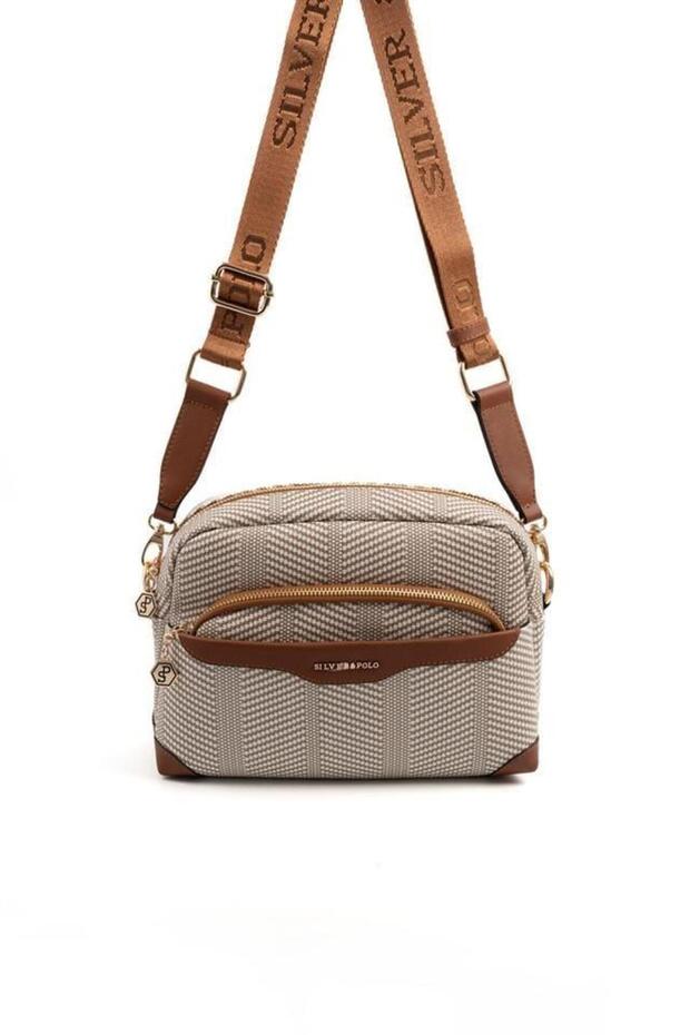 Beige - Tan Straw Women's Crossbody Bag Sp1201