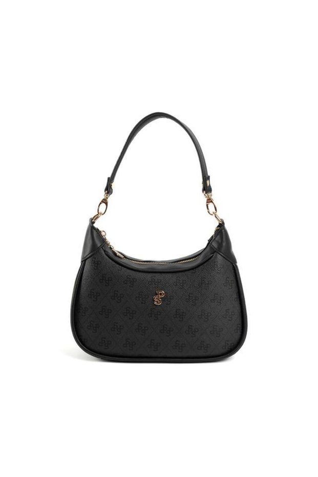 Black - Black Monogram Women's Shoulder Bag Sp1180