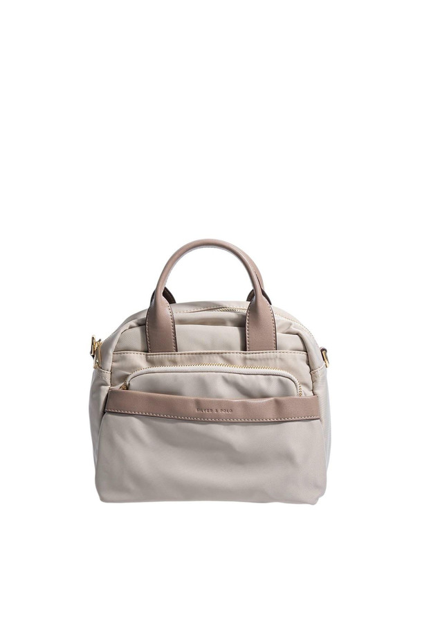 Beige - Sand Satin Women's Handbag Sp1216