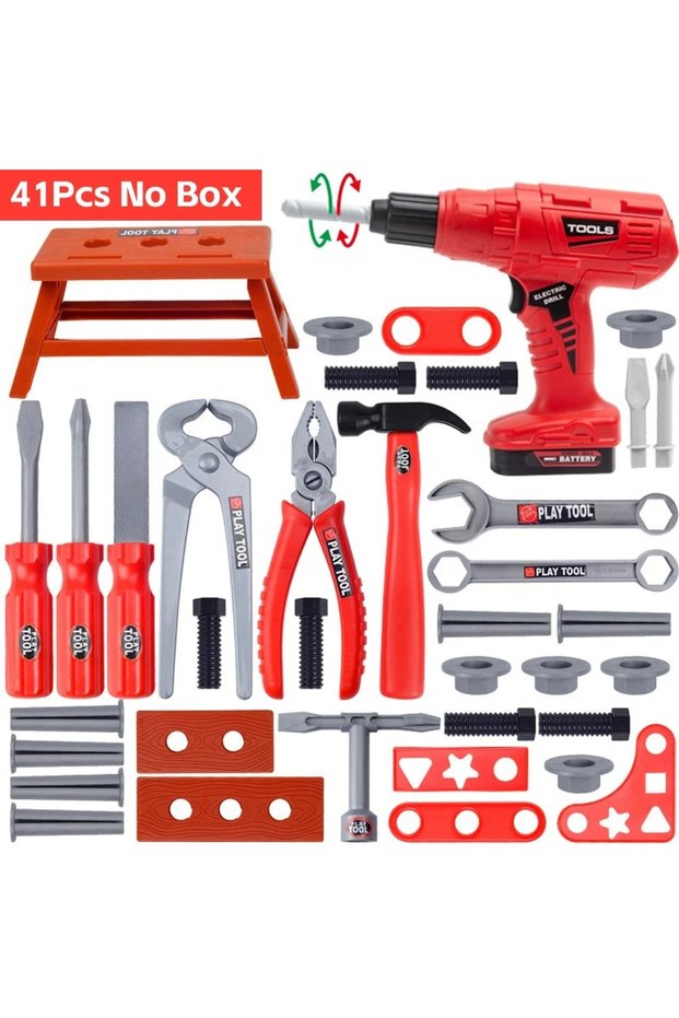 41PCS 38/42 PCS Pretend Tools Kit Kids Play Repair Tool Set Plastic Construction Toys with Screwdriv