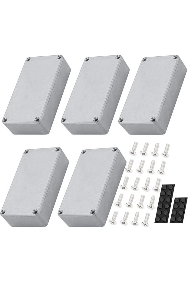 1590B DaierTek 5PCS 1590B Guitar Pedal Enclosure Aluminum Diecast Stomp Box Case 112x61x32mm Toggle