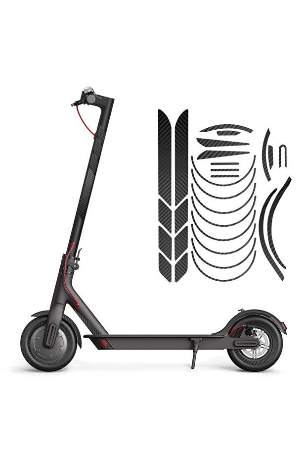 Carbon fiber sticker 1 Set Reflective Sticker Wheel Decals Reflective Tire Applique Tape For Xiaomi