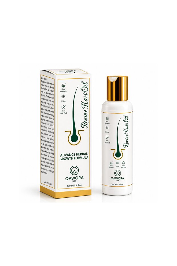 Revive Hair Oil 100ml - USA Formula | Supports Hair Growth & Helps Reduce Hair Fall & Helps Control Dandruff | Herbal Hair Oil for Healthier, Shiny & Fuller-Looking Hair