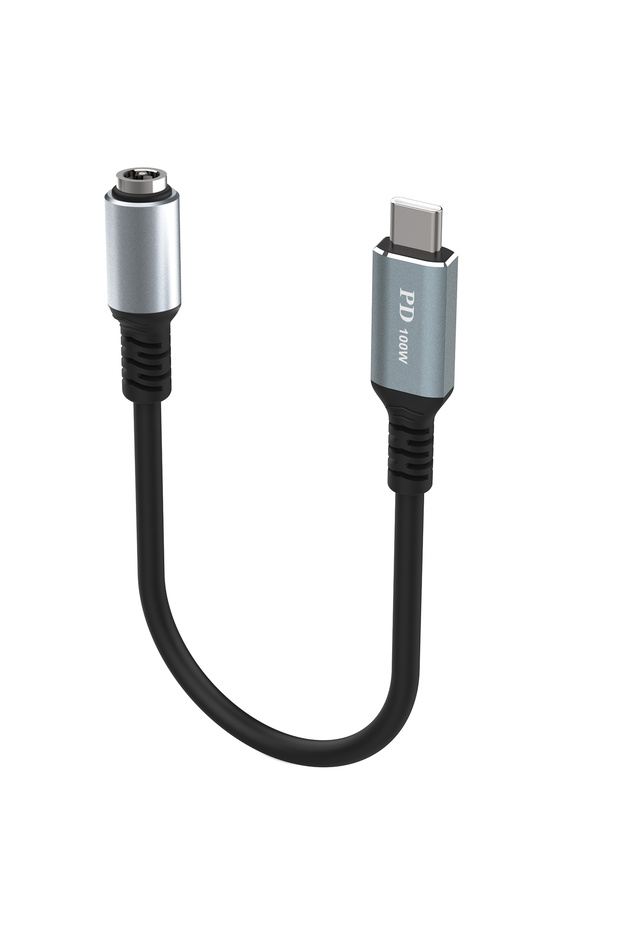 23.5cm USB C to DC female USB C-type Male Input DC 5.5 X 2.1mm Female Power Cord, Maximum 100W, Suit