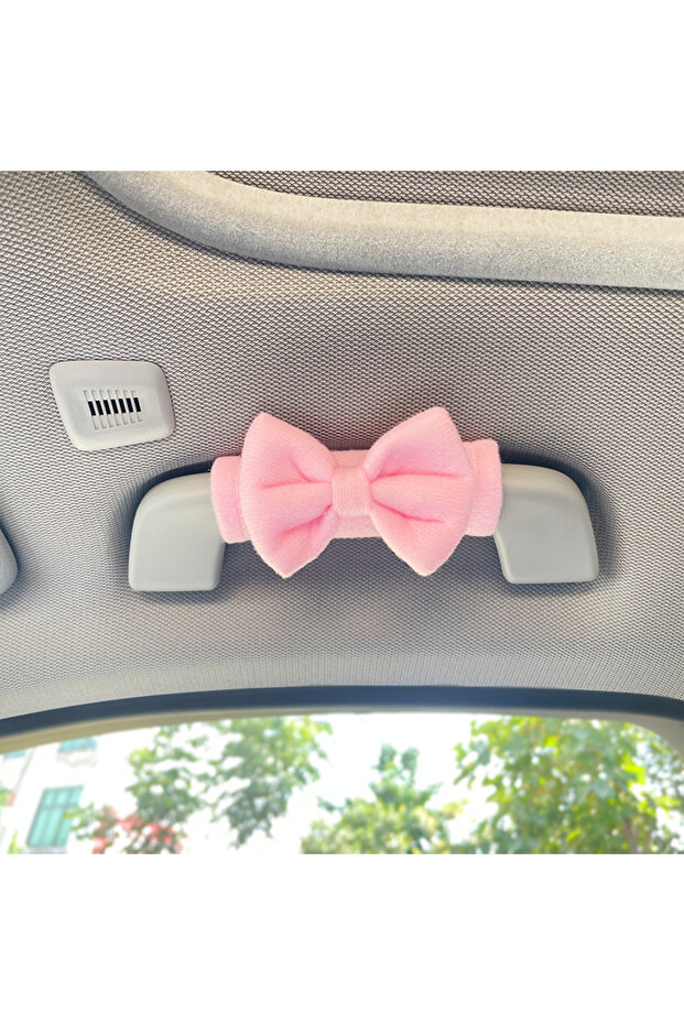 C Car Roof Handle Protective Cover Cute Car Decoration Butterfly Bow Roof Armrest Cover