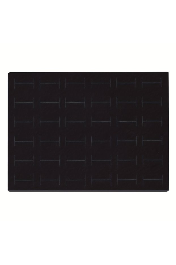 Black 1pc Velvet Rectangle Jewelry Display Tray, Multipurpose Storage Organizer for Earrings, Neckla