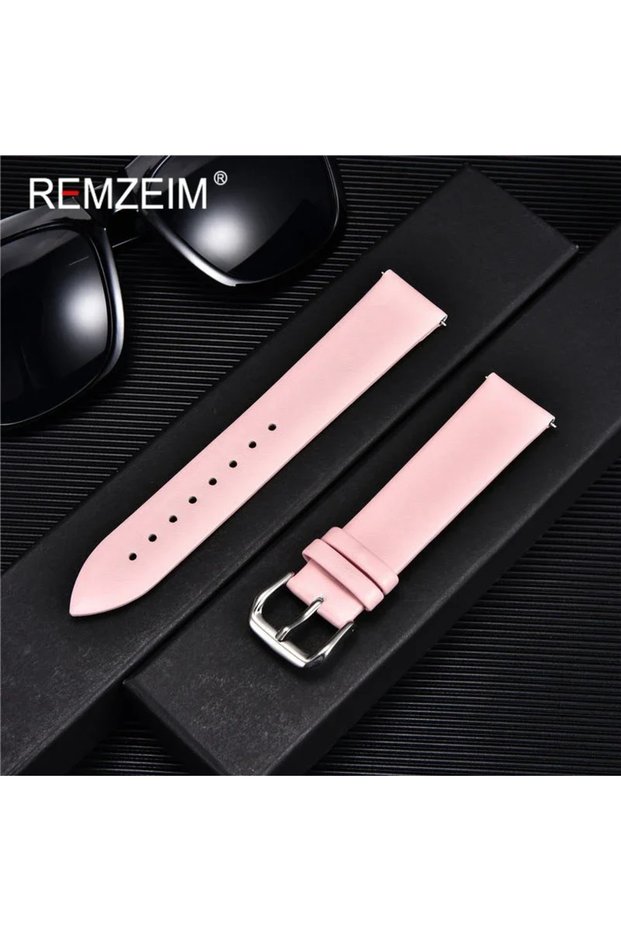 12mm Pink Leather Soft Watchband 12mm 14mm 16mm 18mm 20mm 22mm Wrist Watch Strap High Quality Watchb