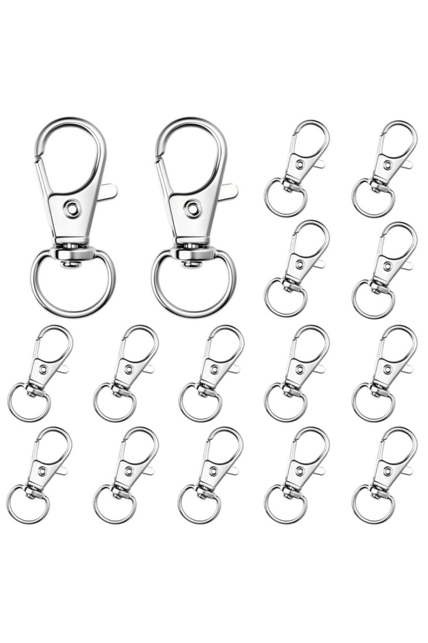 10pcs silver color 10/20/50/100Pcs Key Chain Clip Hooks Swivel Clasps Lanyard Snap Hook Lobster Claw