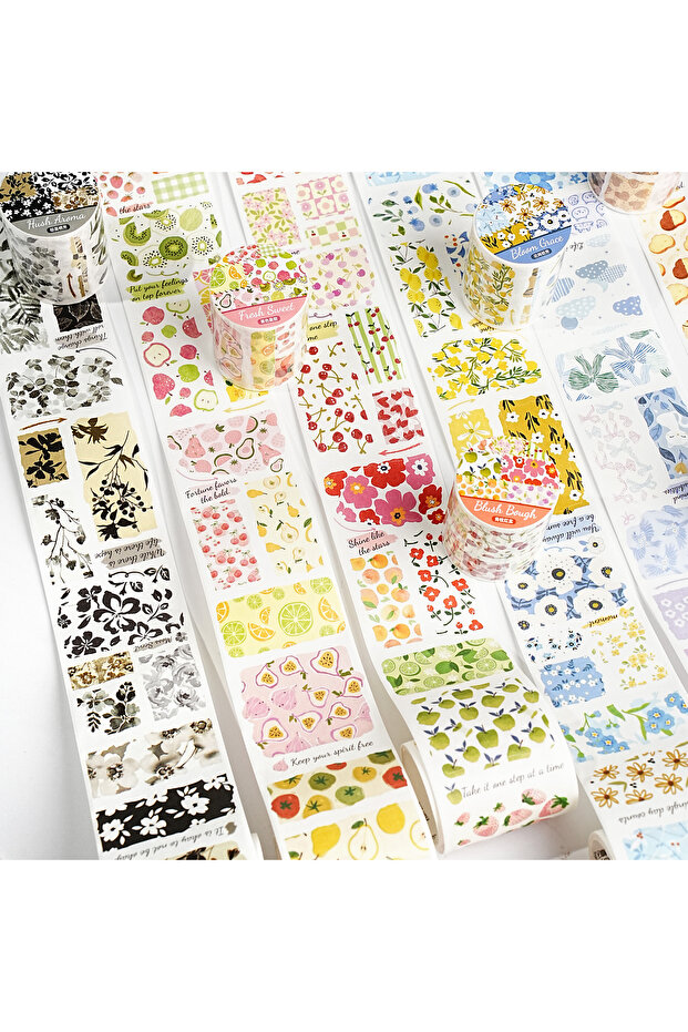 Six Models Etori Life Fresh Fruit and Floral Washi Tape 1 Roll Ins-Style Salt Series Decorative Tape