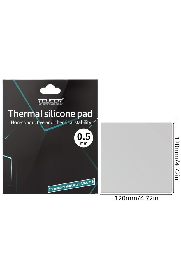 120x120x0.5mm High-Performance Thermal Silicone Pad 14.8W/mK,120*120mm,Non-Conductive & Heat Resista