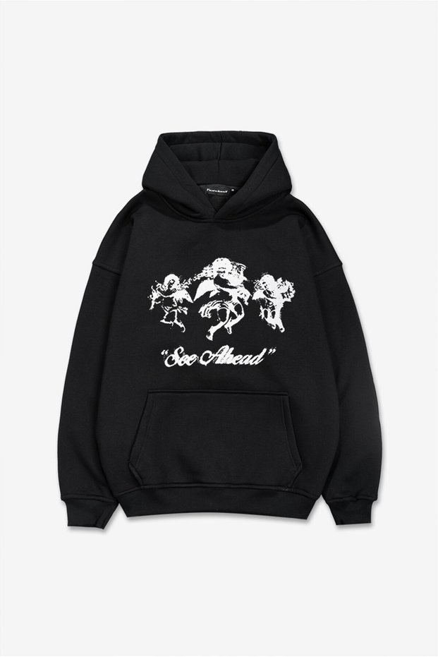 Triple Angels Oversize Men's Hoodie