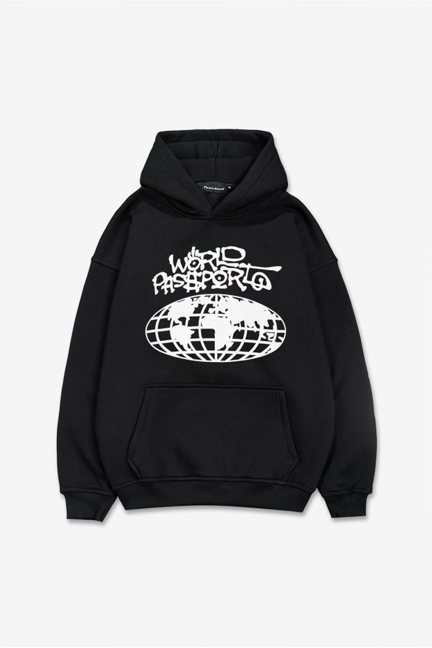 World Passport Oversize Men's Hoodie