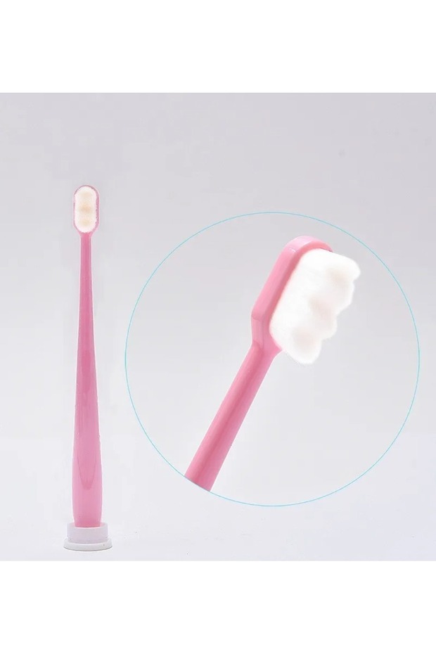 BL-pink 1pc Adult Toothbrush Ultra Soft-bristled Toothbrush Nano Toothbrush for Sensitive Gums Extra