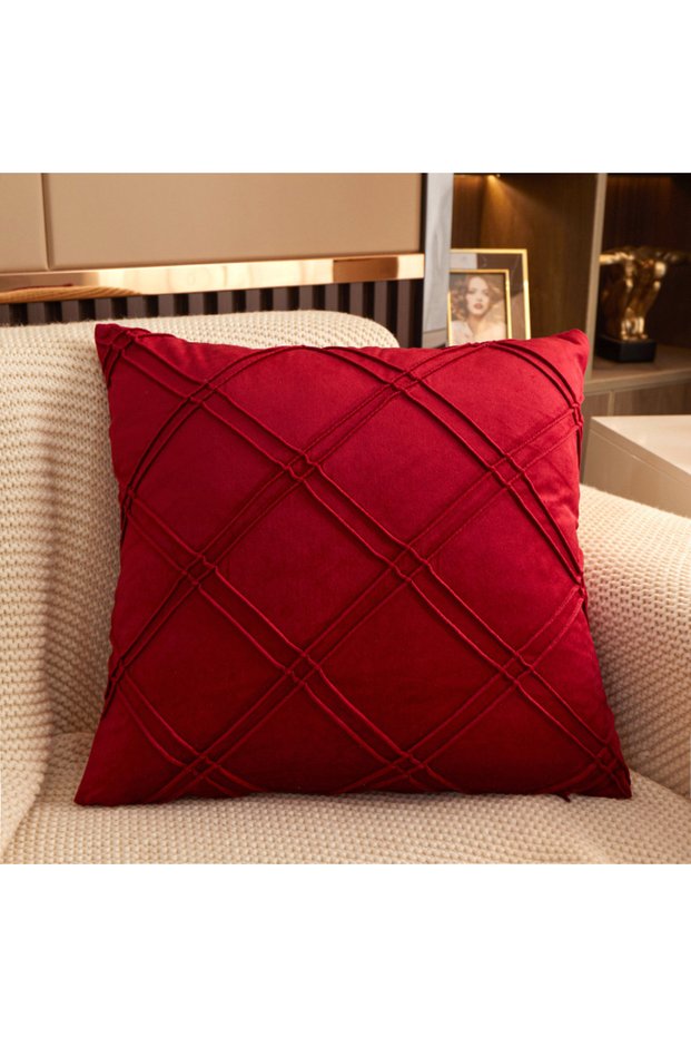 45x45cm 1pcs cover shuangxian red Super Soft Velvet Decorative Throw Pillow Cover 45x45cm Rectangula