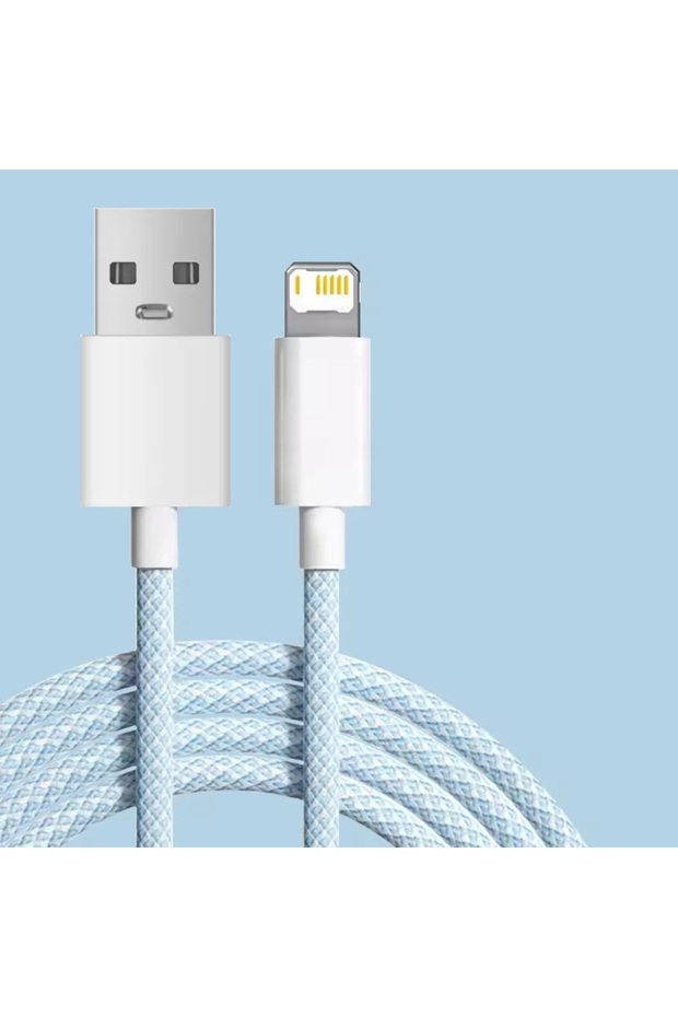 1m Braided ip Blue 1M Braided Fast Charging Cable USB A To IOS For iPhone 14 13 12 11 X Xs XR 7 8 iP