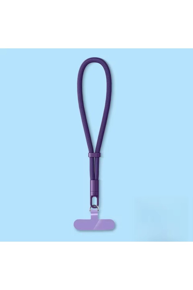 Purple Portable Mobile Phone Hand Wrist Straps Nylon Colorful Anti-fall Lanyard with Tether Tabs Det
