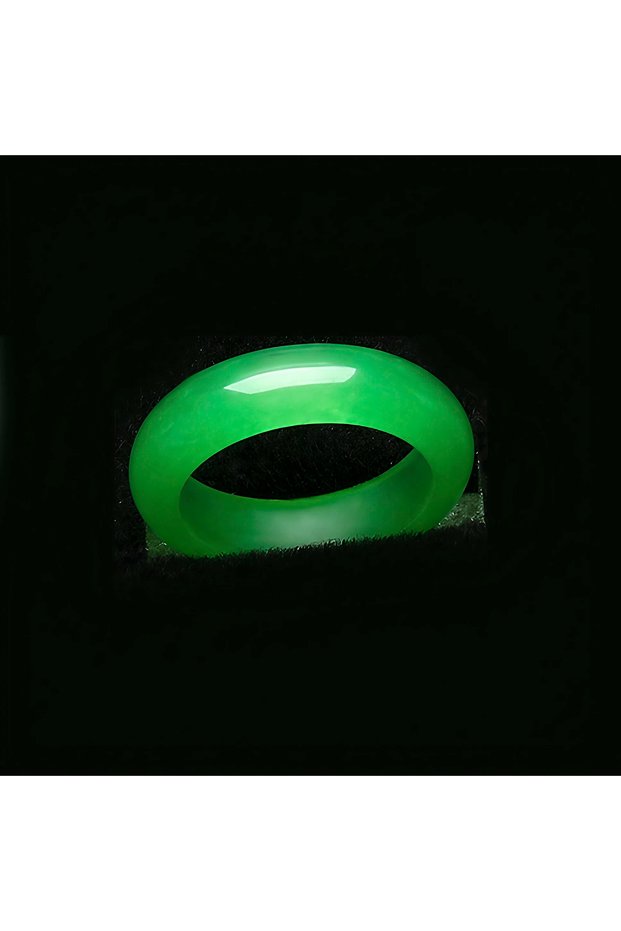 7 Green 6mm Natural Stone Jade Gemstone Ring Women Plain Green Pink Yellow Fengshui Lucky Promise We