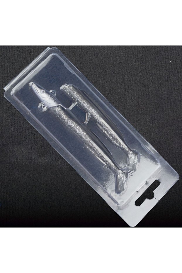 black Long-distance sea fishing lead-head hook soft fish bait, lure bait, lead fish soft bait, night