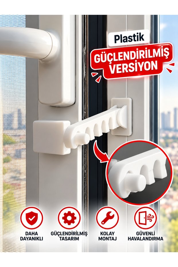 Adjustable Window Stopper - Window Stopper - Gradual Window Stopper - Practical Use Adhesive Stopper