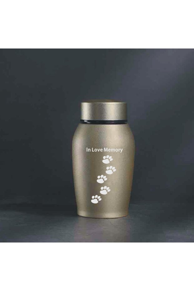 Small Frosted gold Multi-colored Stainless Steel Dog Urns Dog Cat Bird Mouse Cremation Ashes Urn Sea