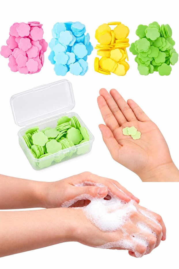 300 Sheets of Perfumed Melting Mini Paper Soap Student Children School Disinfectant Hand Soap Camping Picnic