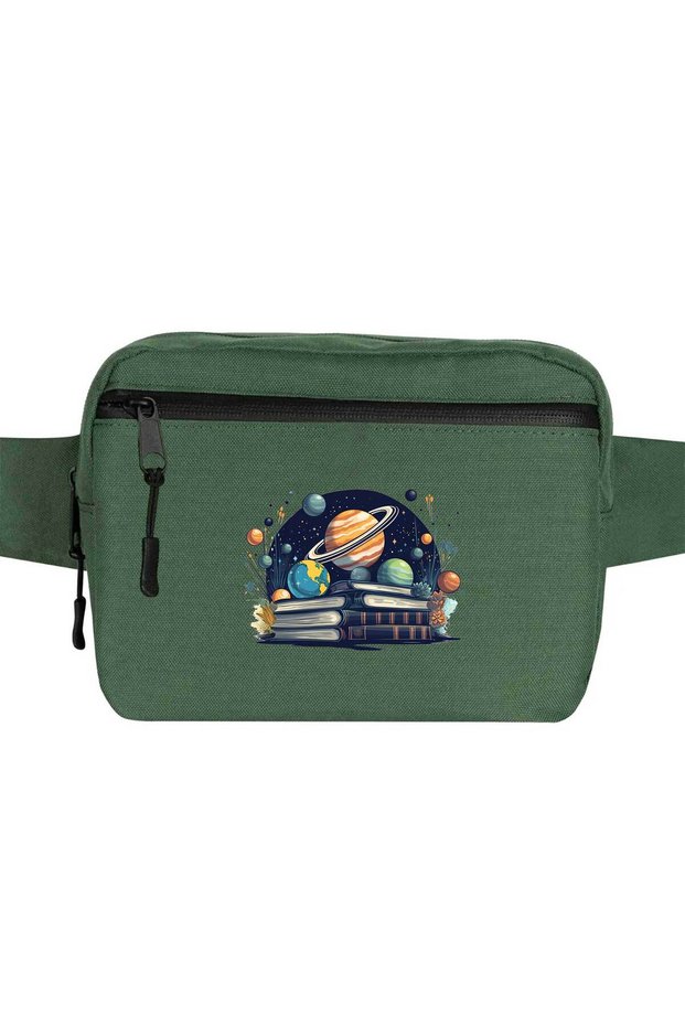 Book Planets Backpack Green Color