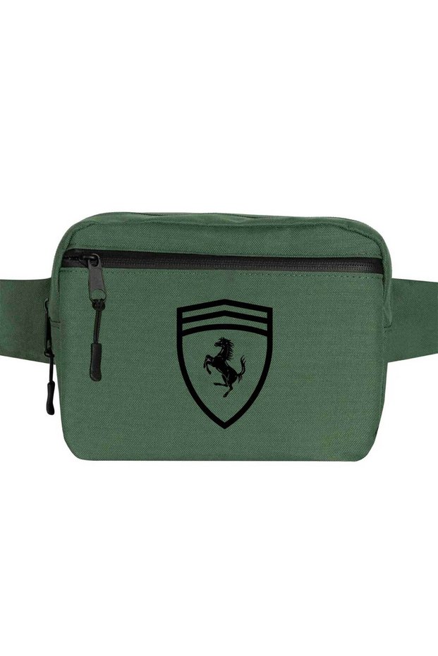 Ferrari Logo Horse Bell Bag Green Color