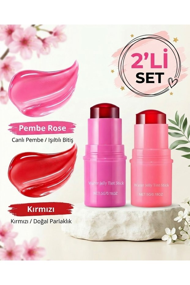 Gel Blush Set - Natural Glow – Pink Rose and Red Set of 2