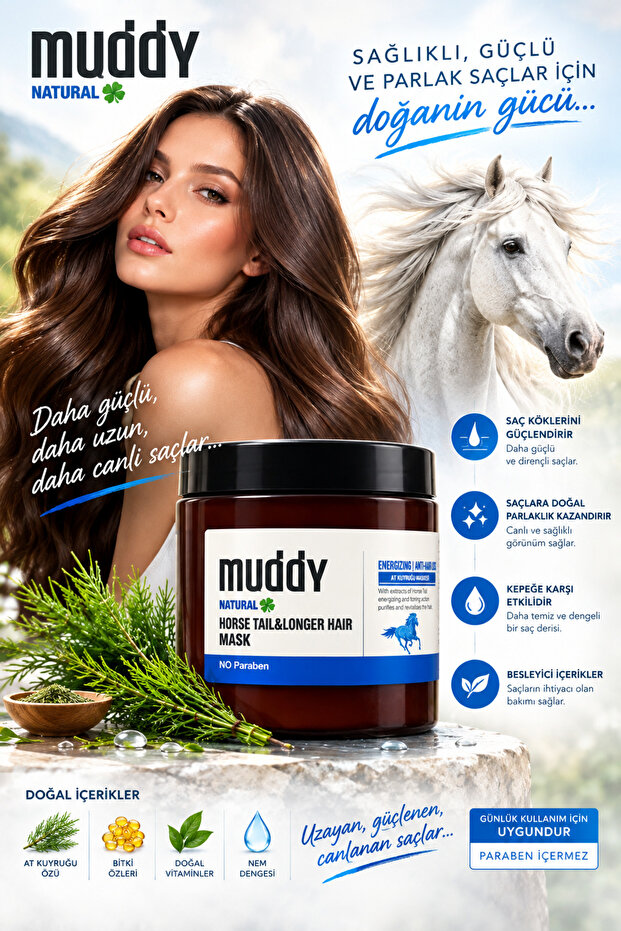 Anti-Spill Horse Tail&longer Hair Mask 500 Ml-Ponytail Mask