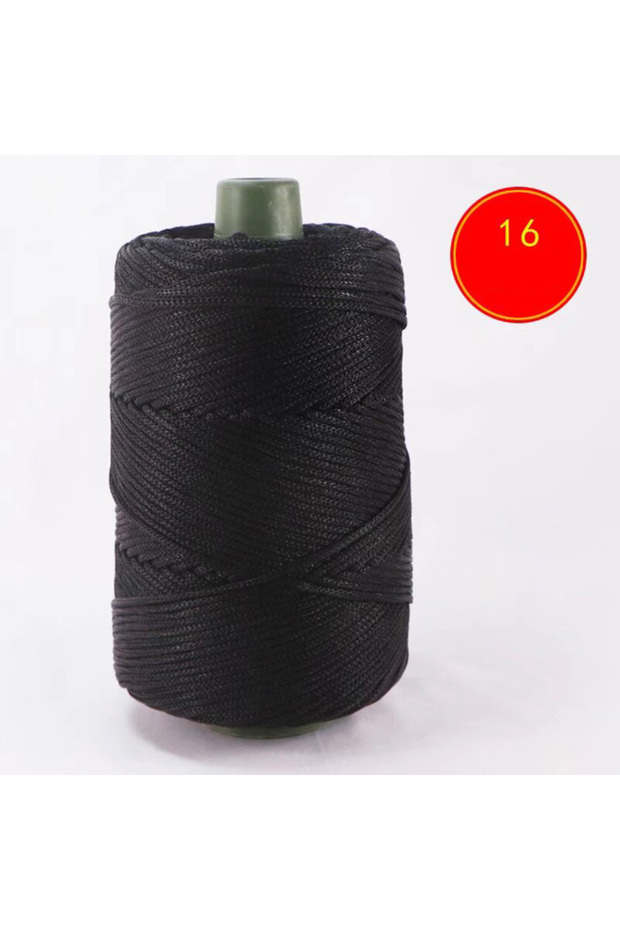 16 Black 225g Lightweight Ice Silk Thread Handcrafted for Summer Cool Hats, Sun Hats, Storage Basket