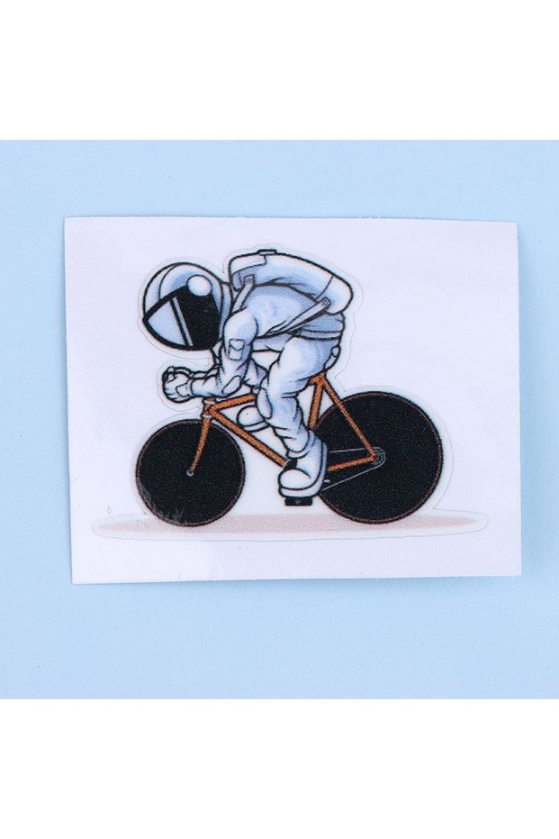 A1-1pcs Astronaut Cycling Bicycle Stickers For Bicycle Frame Top Tube DIY Waterproof Cycling Sticker