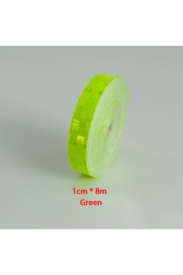 green-1cmX8m 1cm * 2/3/8/10/20m Reflective Tapes Self-adhesive Warning Strips Night Safety Stickers