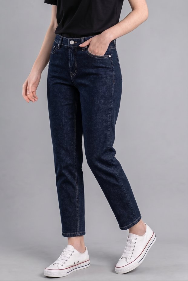 Women's High Waist Boyfriend Denim Pants