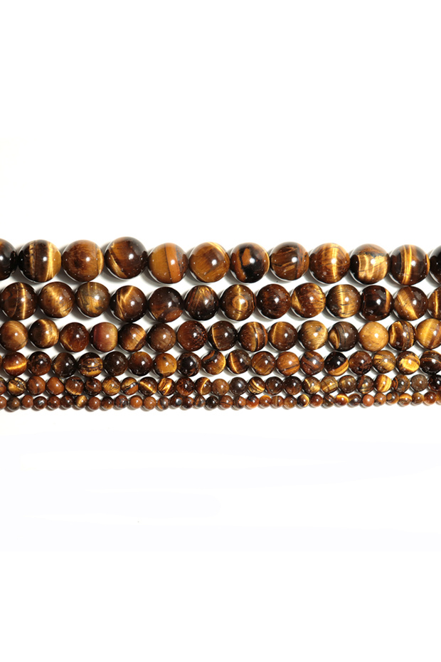 8MM 46pcs 1pack Noter Economical 4mm/6mm/8mm/10mm/12mm/14mm Real Natural Tiger eye Stone Beads For J