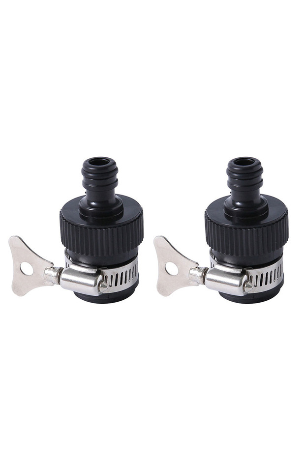 2pcs Tap Connector Adapter Garden Kitchen Water Hose Pipe Joiner Fitting Universal