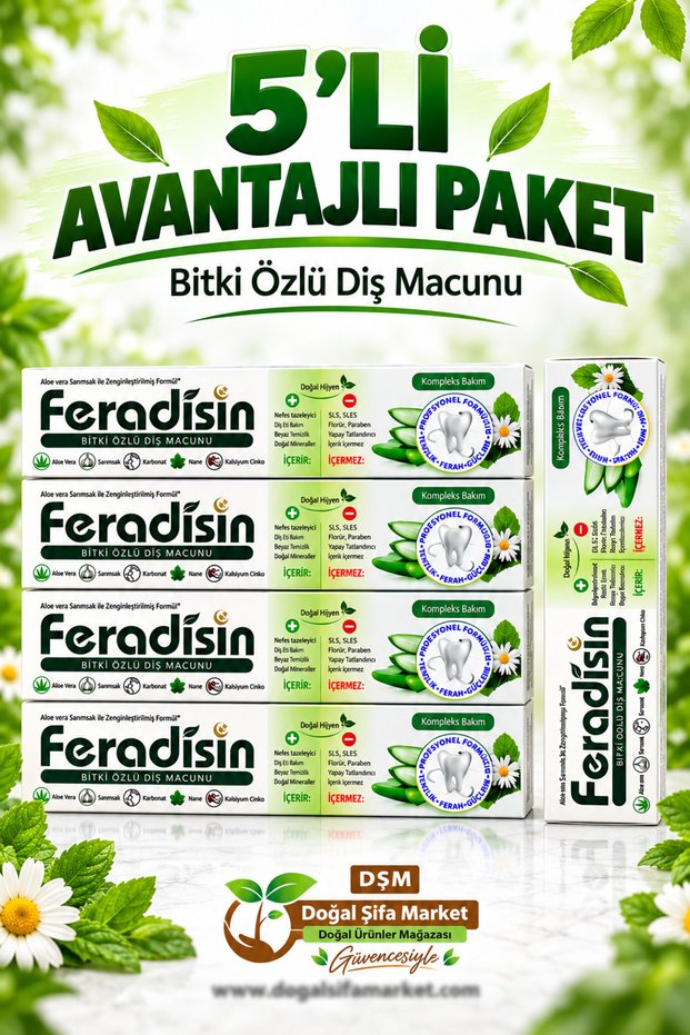 Toothpaste with Aloe Vera Extract, 5-Pack Advantageous Package