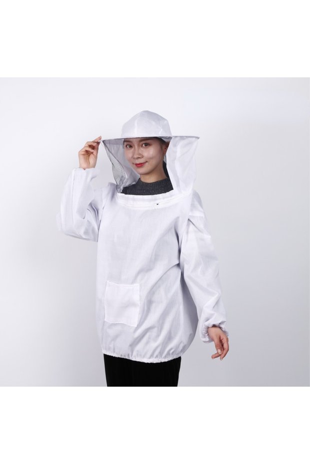 5 Foldable Beekeeping Suit Jacket Veil Set Double Zippered Beekeeping Protective Suit anti-bee Beek.