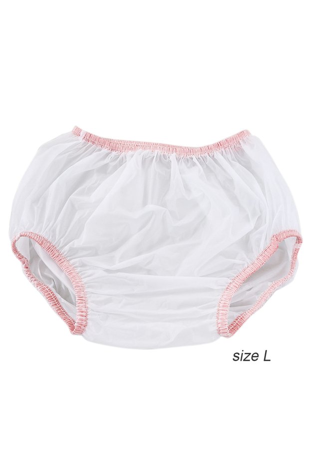 PINK L Premium PVC Adult Diaper Cover, Adult Incontinence Pants, Waterproof Underwear for Men and Wo