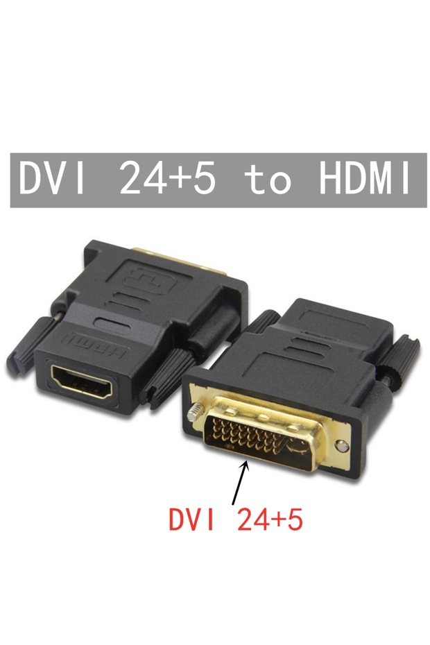 1PCS DVI24 5 To HDMI HD Compatible 24+1 24+5 DVI to HDMI Adapter Supports DVI-D DVI-I Digital Signal