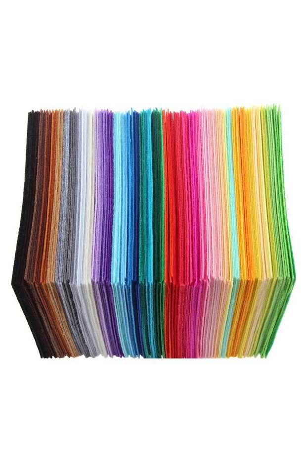 15cm*15cm COLOR 40 Pieces of Colorful Durable Felt for DIY Handicrafts. 1mm Thick Non-Woven Fabric.