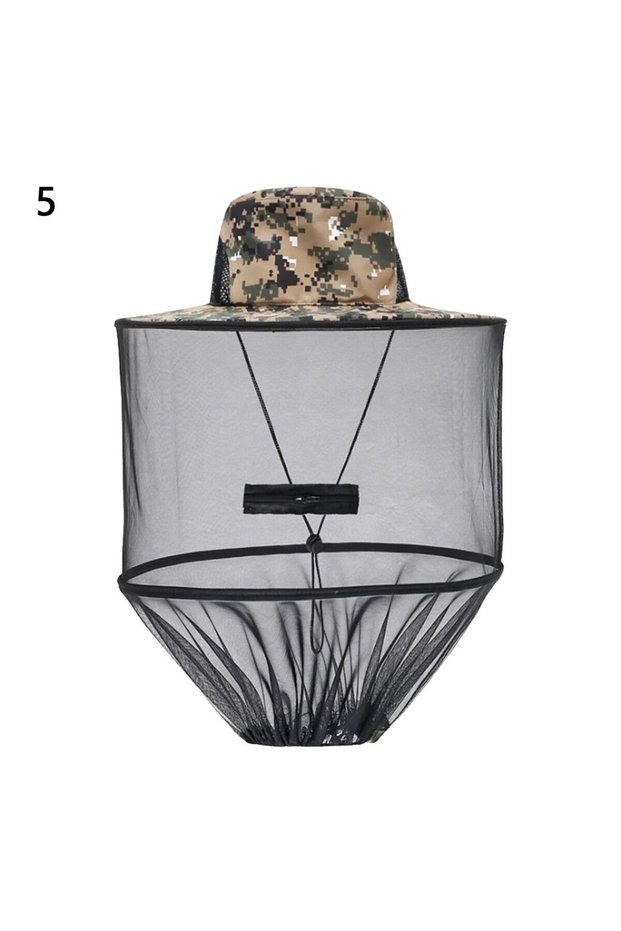 5 Mosquito Hat With Hidden Net Mesh Repellent Insect Bee Protection Men Women Outdoor Sunscreen Fis.