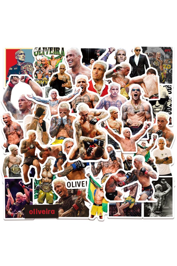 50Pcs 50Pcs Do Bronx Stickers, UFC Combat Sports Stickers, Charles Oliveira Stickers, Water Cup Deco