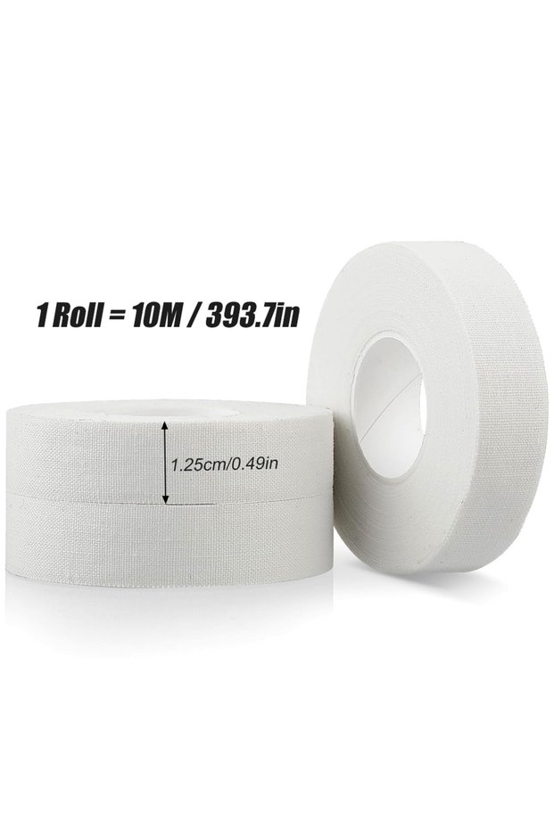 White-4Roll 4Roll Breathable Athletic Finger Wrap Tape - Strong Adhesive & Serrated Edge for Boxing,