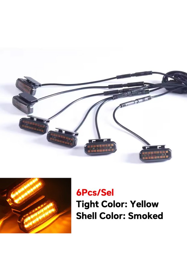 6PCS 18 LED Front Grille Light Universal Model Car Daytime Running Light Wheel Eyebrow Lamp For Pick