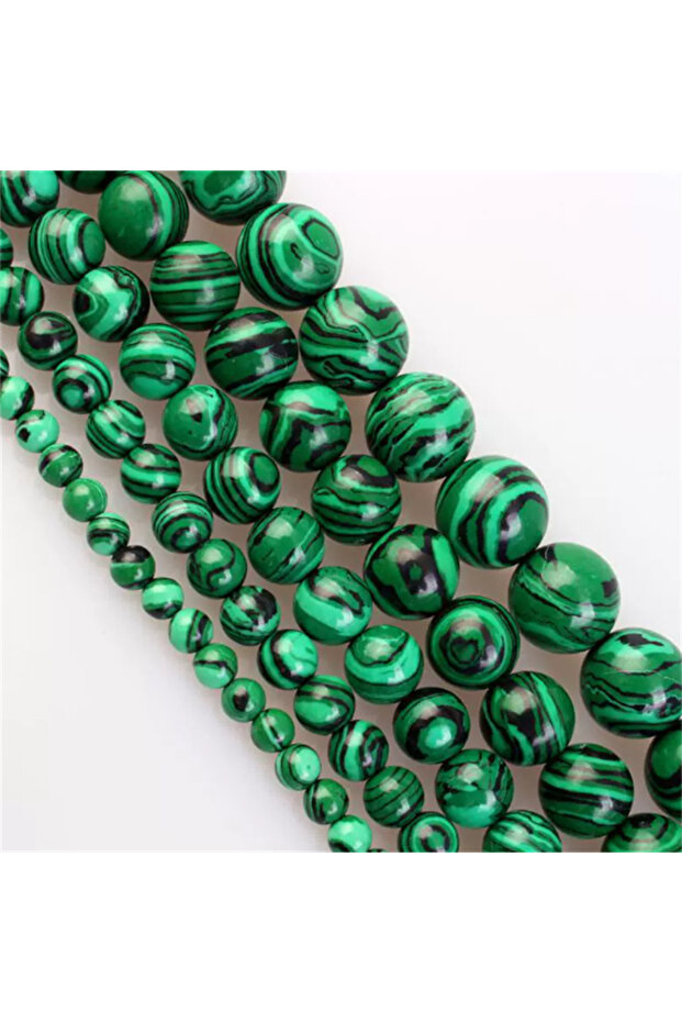 8mm(approx 45pcs) 1 Strand Natural Green Malachite Stone Beads 4/6/8/10/12mm Loose Spacer Bead for J