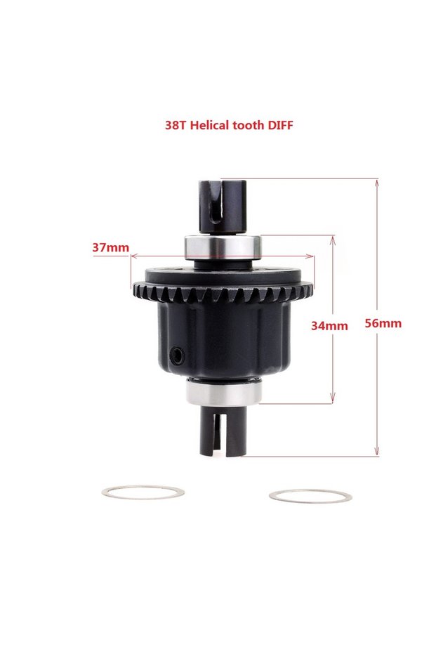 8008 38T YSIDO 8008 Metal Steel Gear 38T Differential for ZD Racing 1/8 08421 08423 08427 9020 9021
