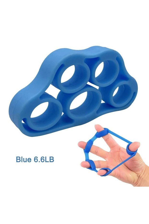 Light Blue 6.6LB Silicone Five-Finger Training Hand Expanders Exerciser Wrist Stretcher Finger Gripp